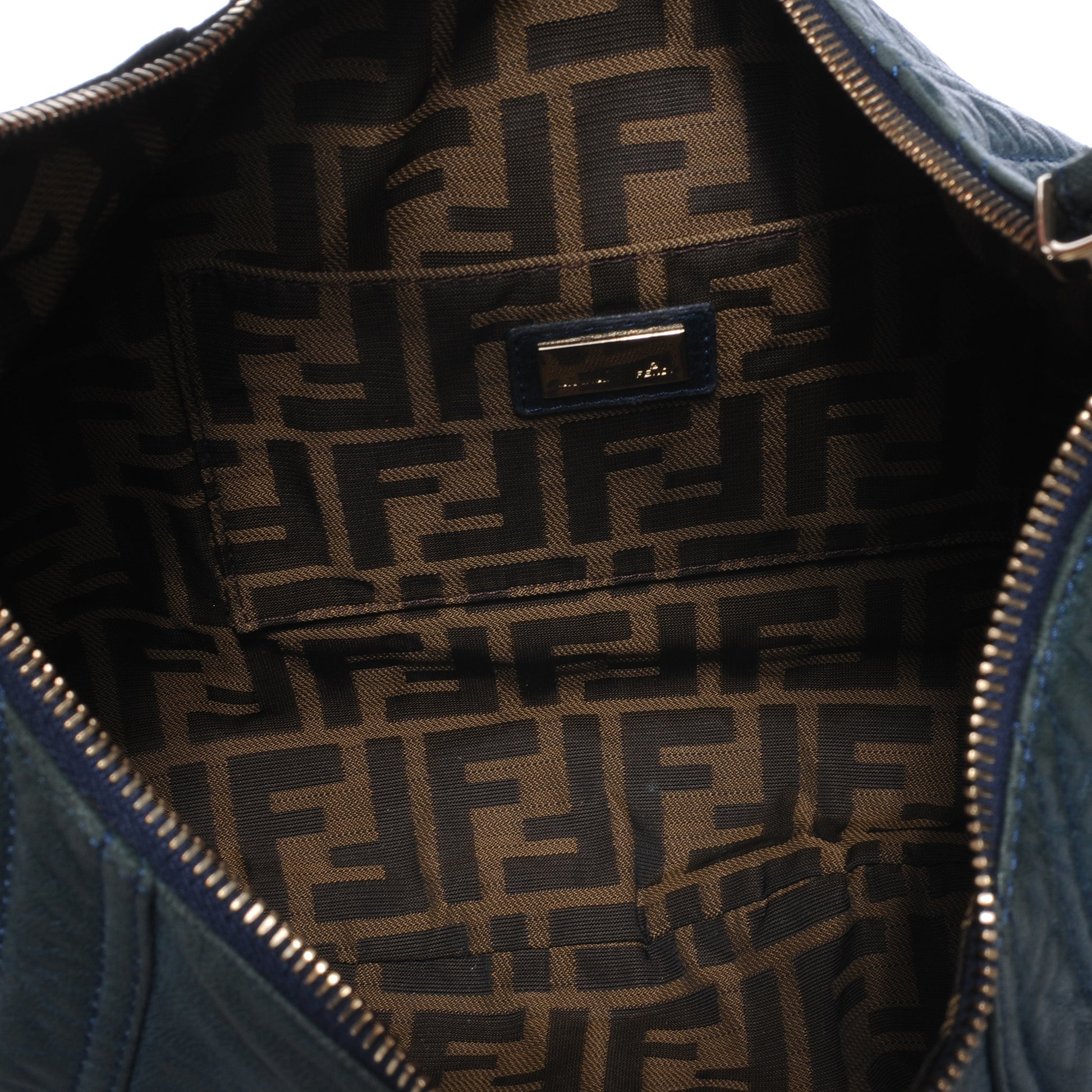 Fendi Nappa Nuvolata Spy Hobo Petrolio 5 of 9