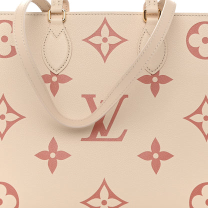 Louis Vuitton Empreinte Monogram Giant Onthego MM Creme Rose Trianon 7 of 9