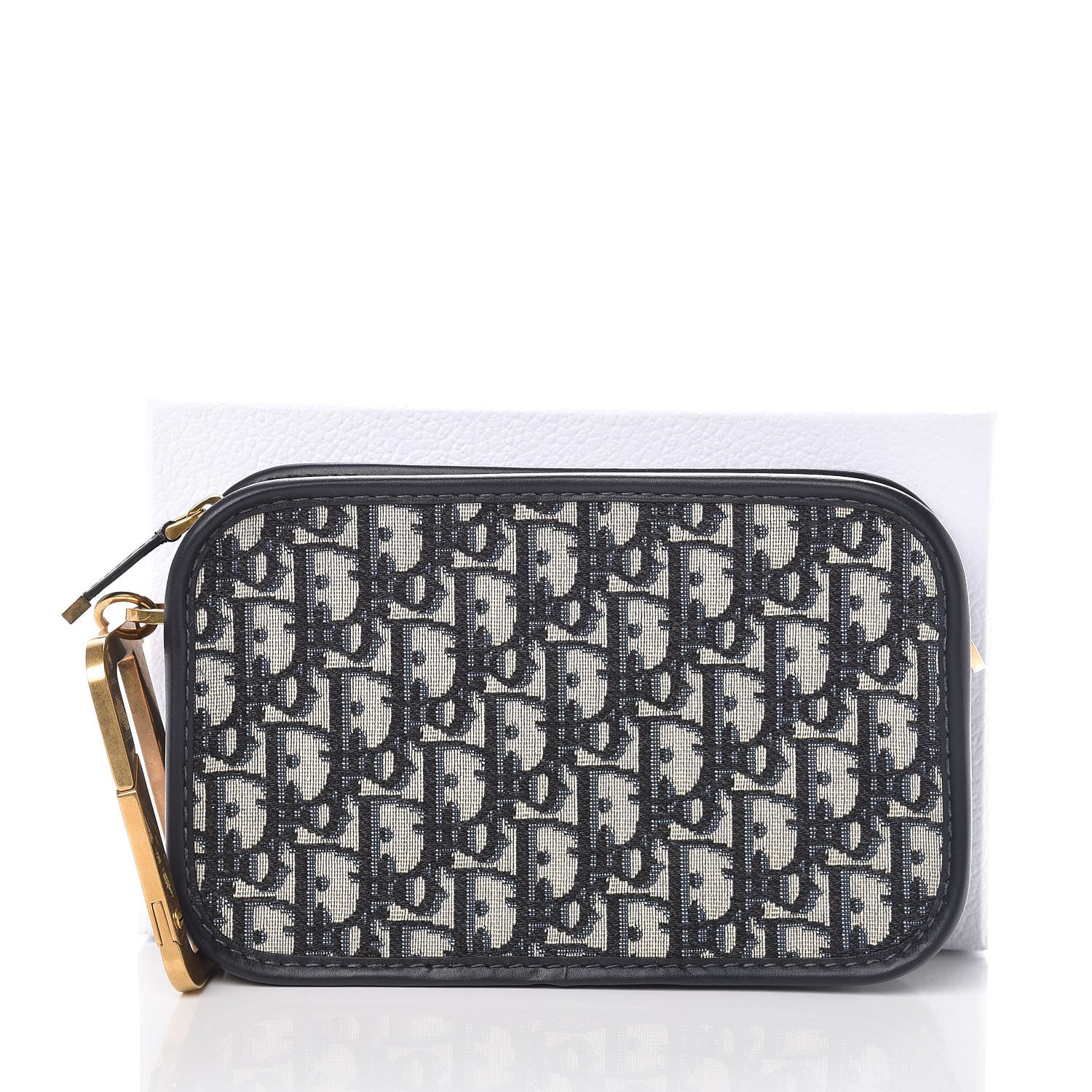 Christian Dior Oblique Diorquake Clutch Blue 9 of 9