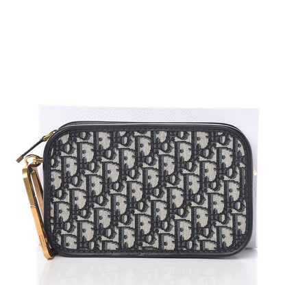 Christian Dior Oblique Diorquake Clutch Blue 9 of 9