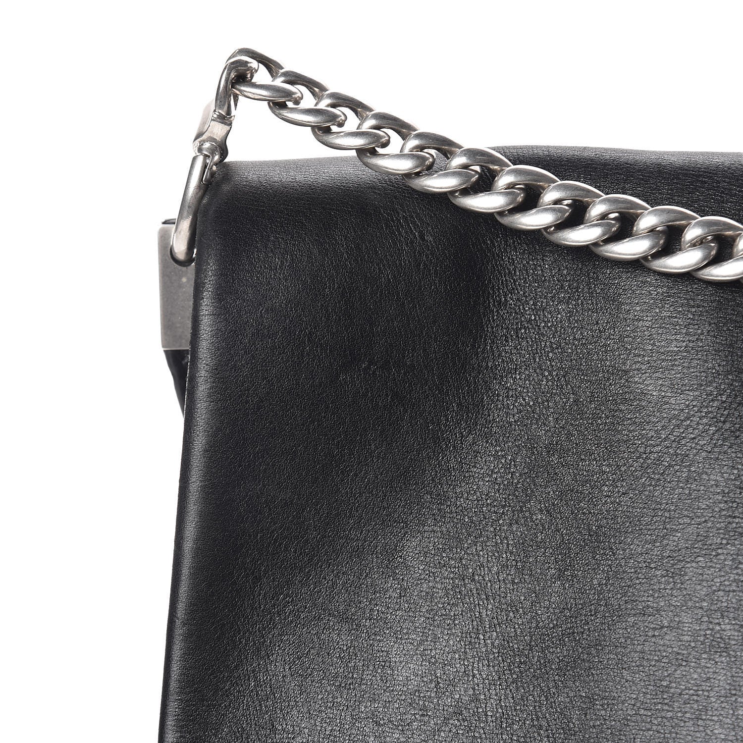 Celine Smooth Calfskin Blade Chain Flap Black 11 of 17
