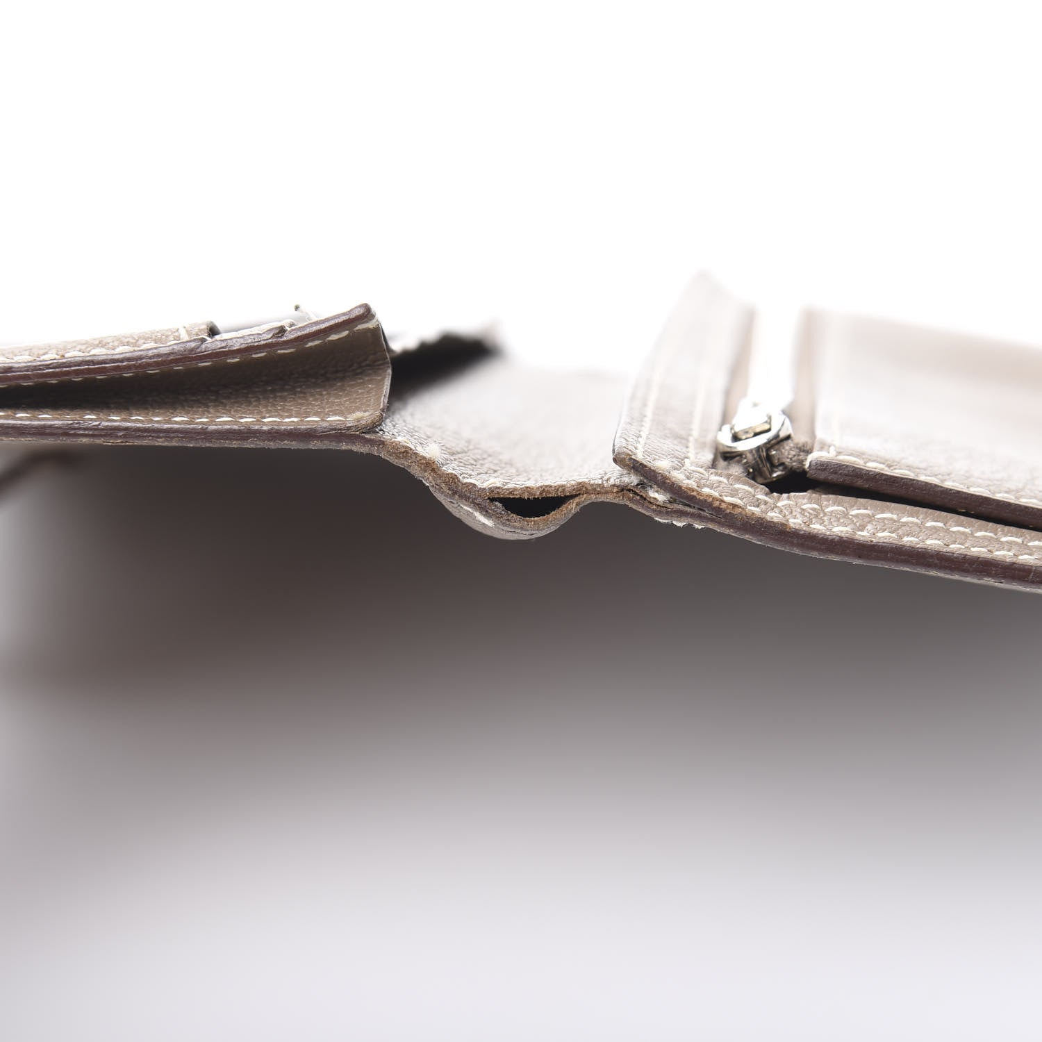 Hermes Chevre Mysore Bearn Gusset Wallet Etoupe 15 of 15