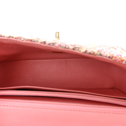 Chanel Tweed Braid Mini Flap White Pink 5 of 11
