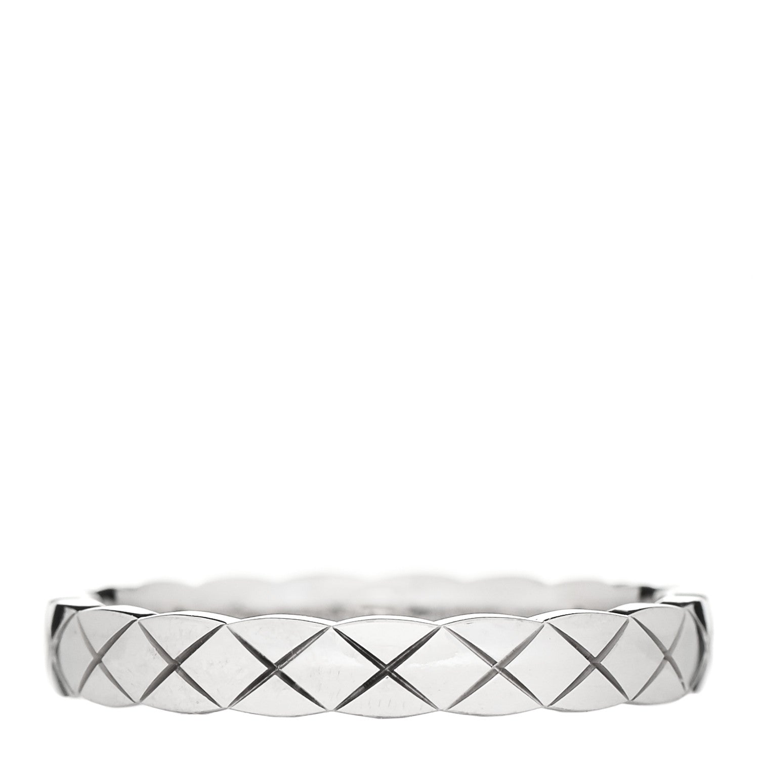 Chanel 18K White Gold Mini Coco Crush Ring 57 8 1 of 5