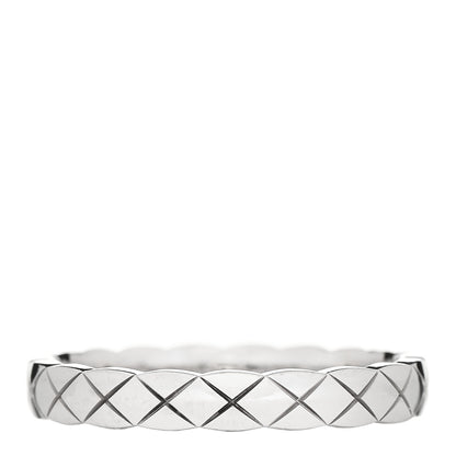 Chanel 18K White Gold Mini Coco Crush Ring 57 8 1 of 5