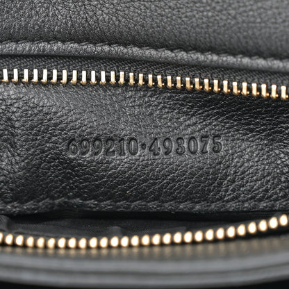 Gucci Roxy Calfskin Web Medium Blondie Top Handle Shoulder Flap Bag Black 8 of 13