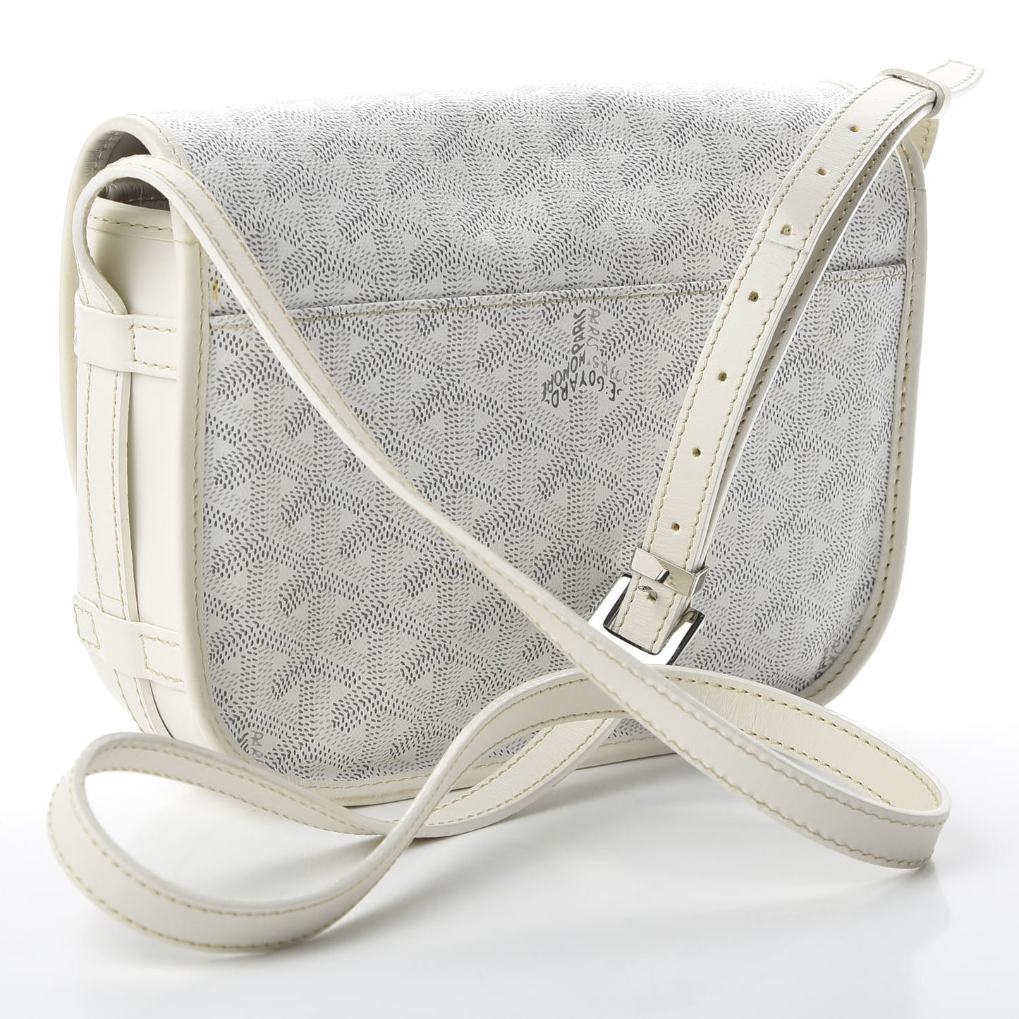 Goyardine Belvedere PM Messenger Bag White