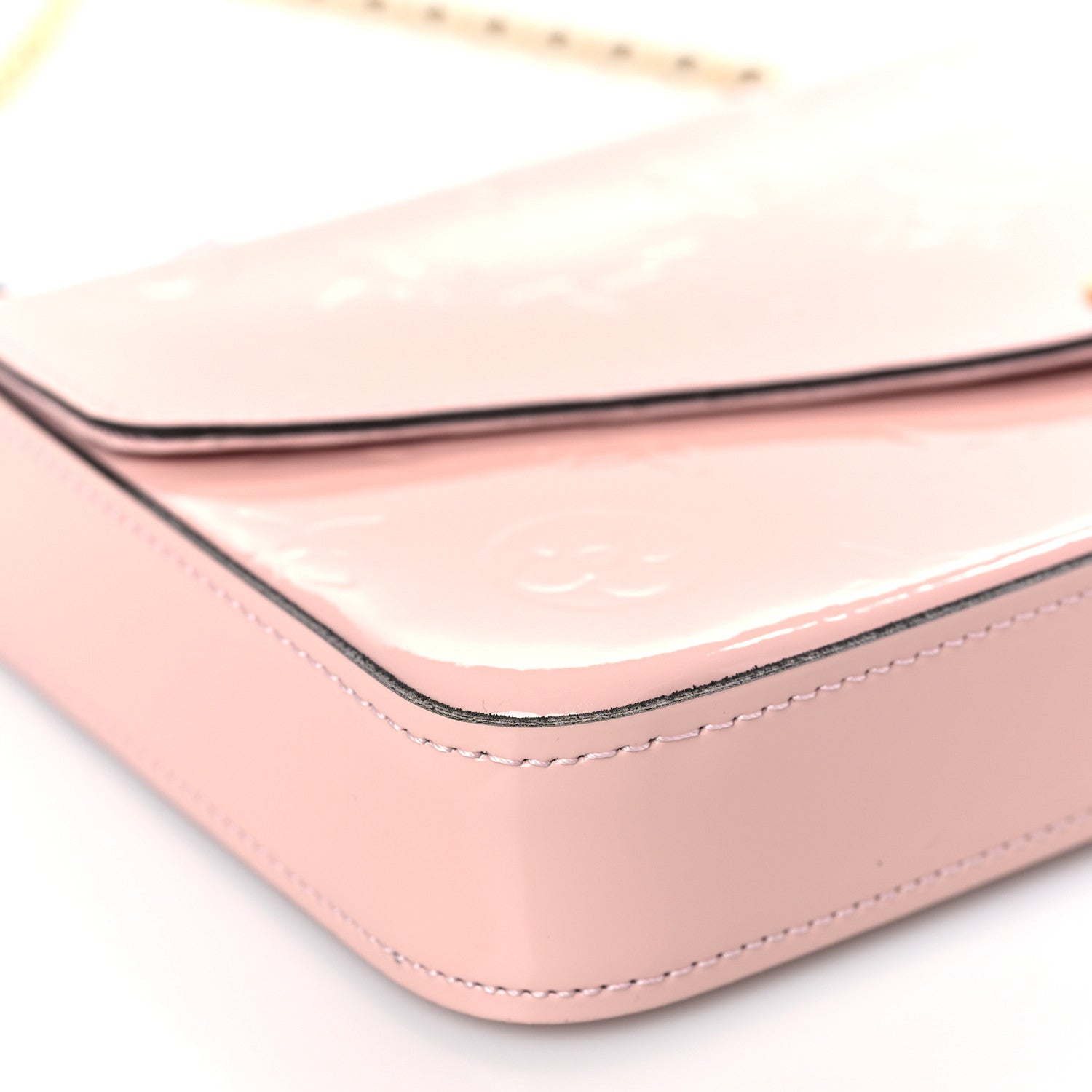 Louis Vuitton Vernis Felicie Chain Wallet Rose Ballerine 11 of 11