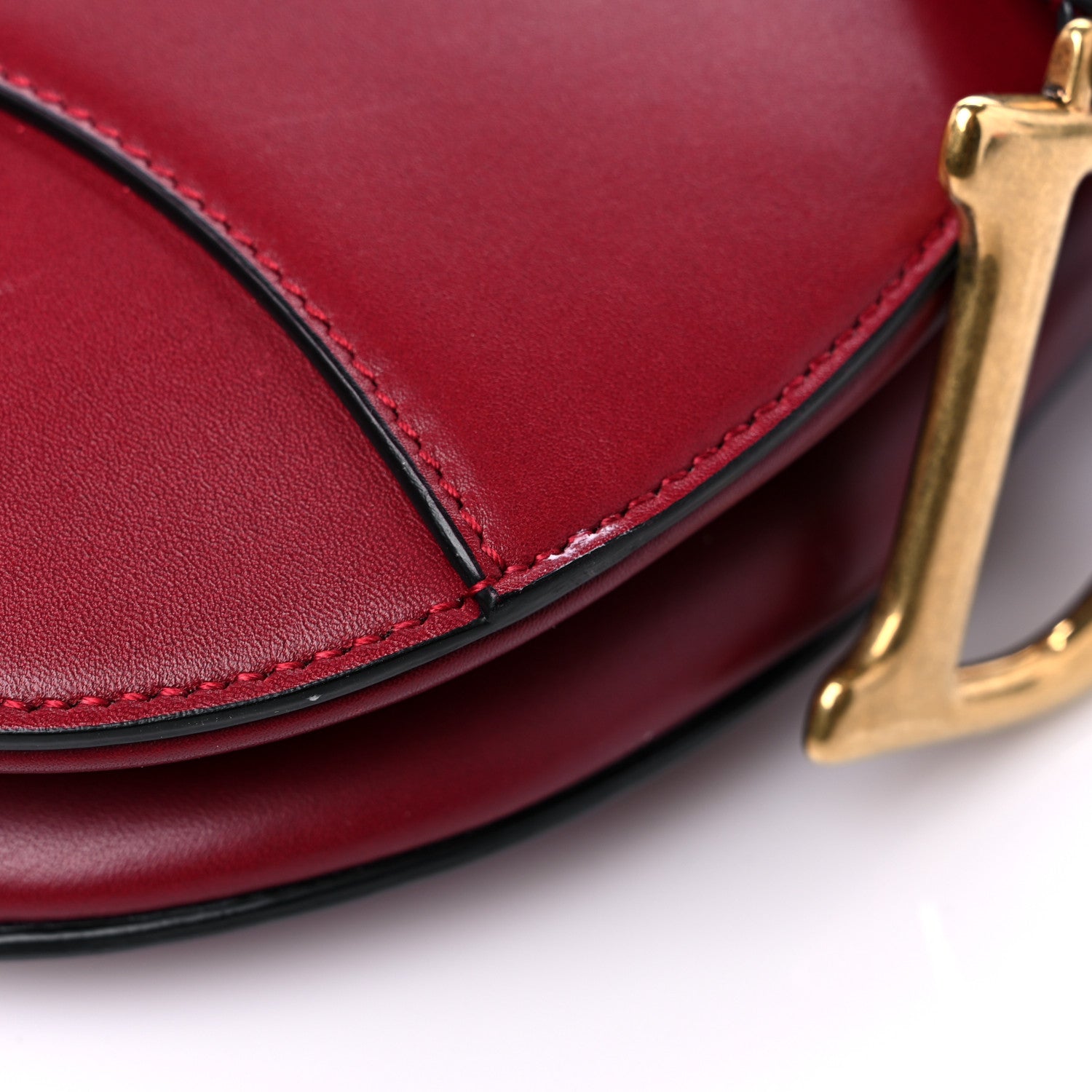 Christian Dior Calfskin Saddle Bag Scarlet 13 of 15