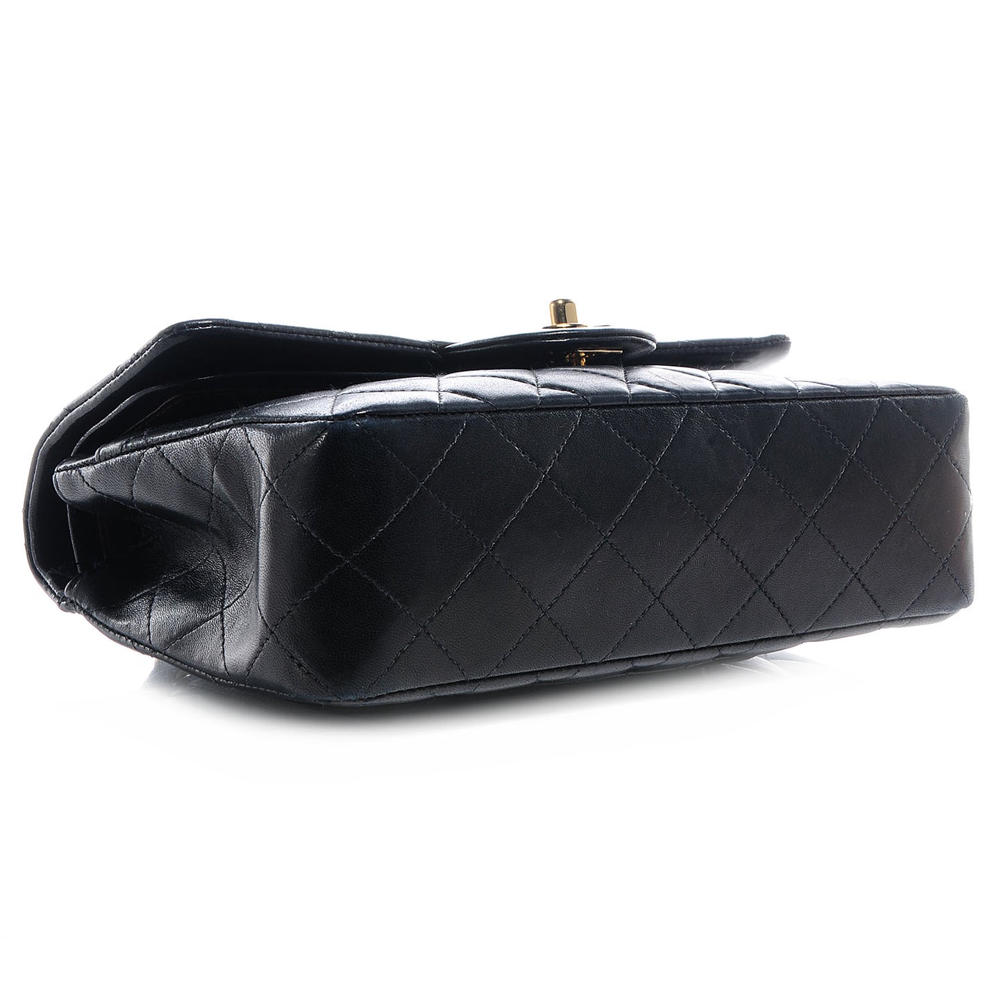 Lambskin Small Double Flap Navy