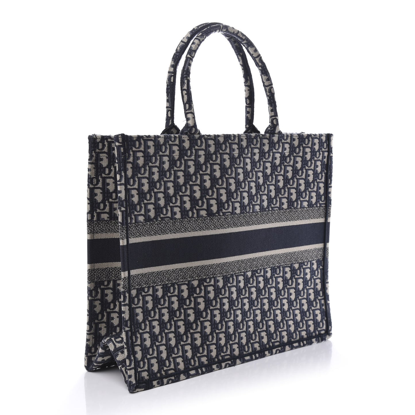 Oblique Book Tote Blue Multicolor