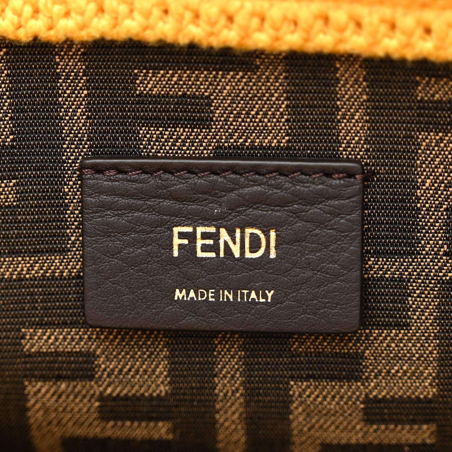 Fendi Crochet Vitello King Logo Plexiglass Medium Fendi Sunshine Shopper Tote Mimosa Panna 6 of 10