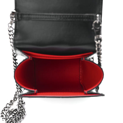 Christian Louboutin Crocodile Embossed Calfskin Spikes Loubinthesky Paloma Crossbody Phone Case Black 5 of 10