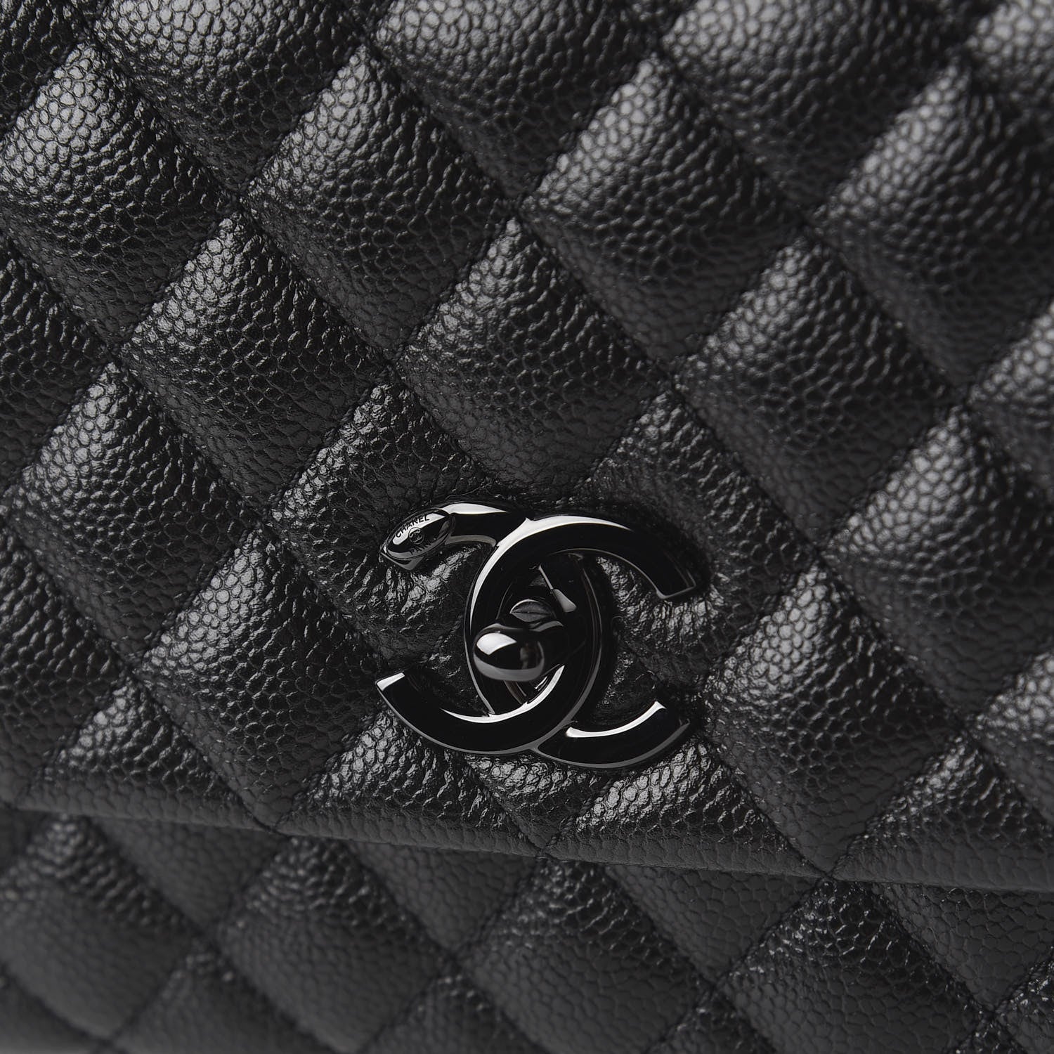 Chanel Caviar Quilted Small Coco Handle Flap So Black 11 of 12