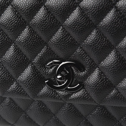 Chanel Caviar Quilted Small Coco Handle Flap So Black 11 of 12