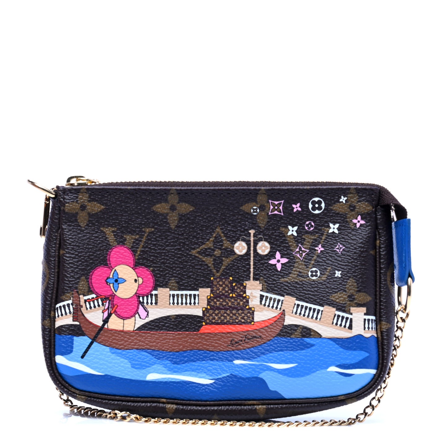Monogram 2019 Christmas Animation Mini Venice Pochette Accessories Blue