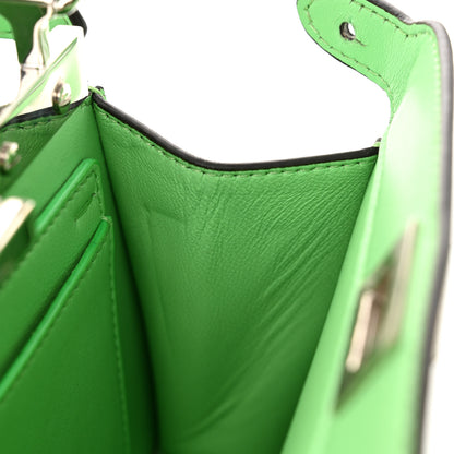 Fendi Shiny Nappa Petite Peekaboo I SEE U Satchel Edamame 13 of 13