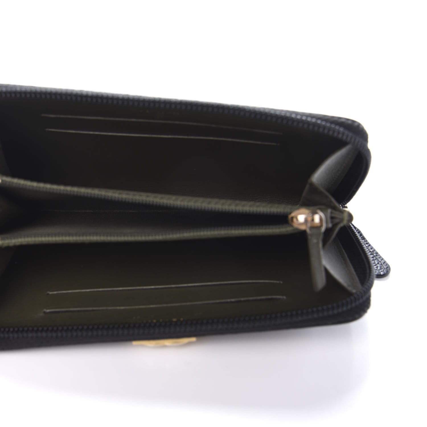 Chanel Caviar Quilted Small Boy Zip Around Wallet Black 5 of 11