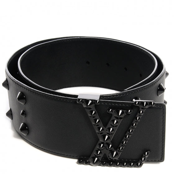 Louis Vuitton Calfskin LV Initiales Clous Belt 85 34 Black 1 of 6