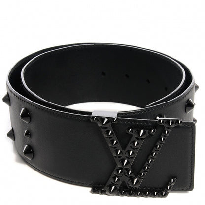 Louis Vuitton Calfskin LV Initiales Clous Belt 85 34 Black 1 of 6