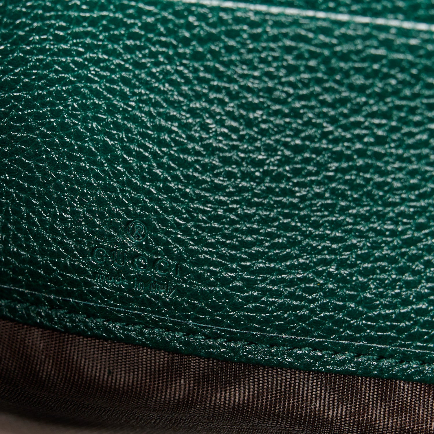 Gucci Grainy Calfskin Zumi Zip Around Wallet Vintage Green 6 of 8
