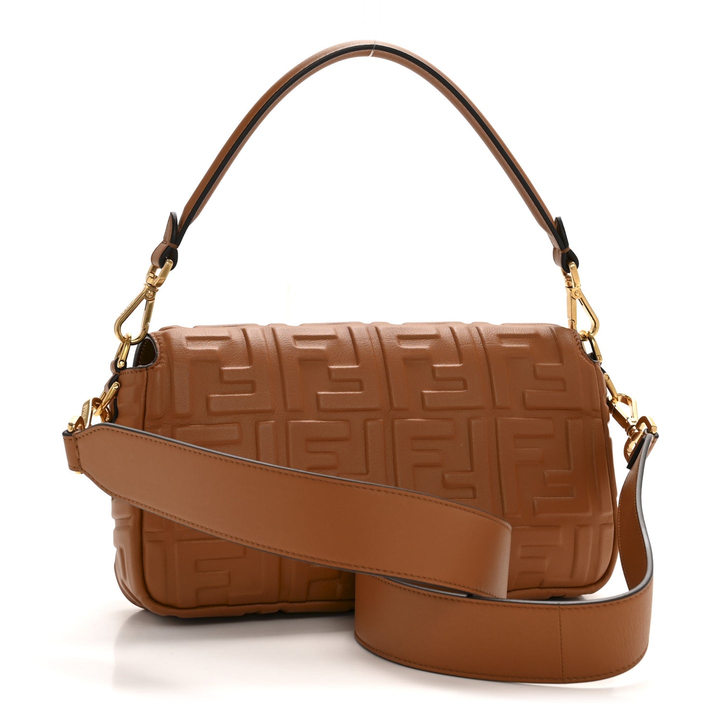 Nappa FF 1974 Embossed Baguette Brandy