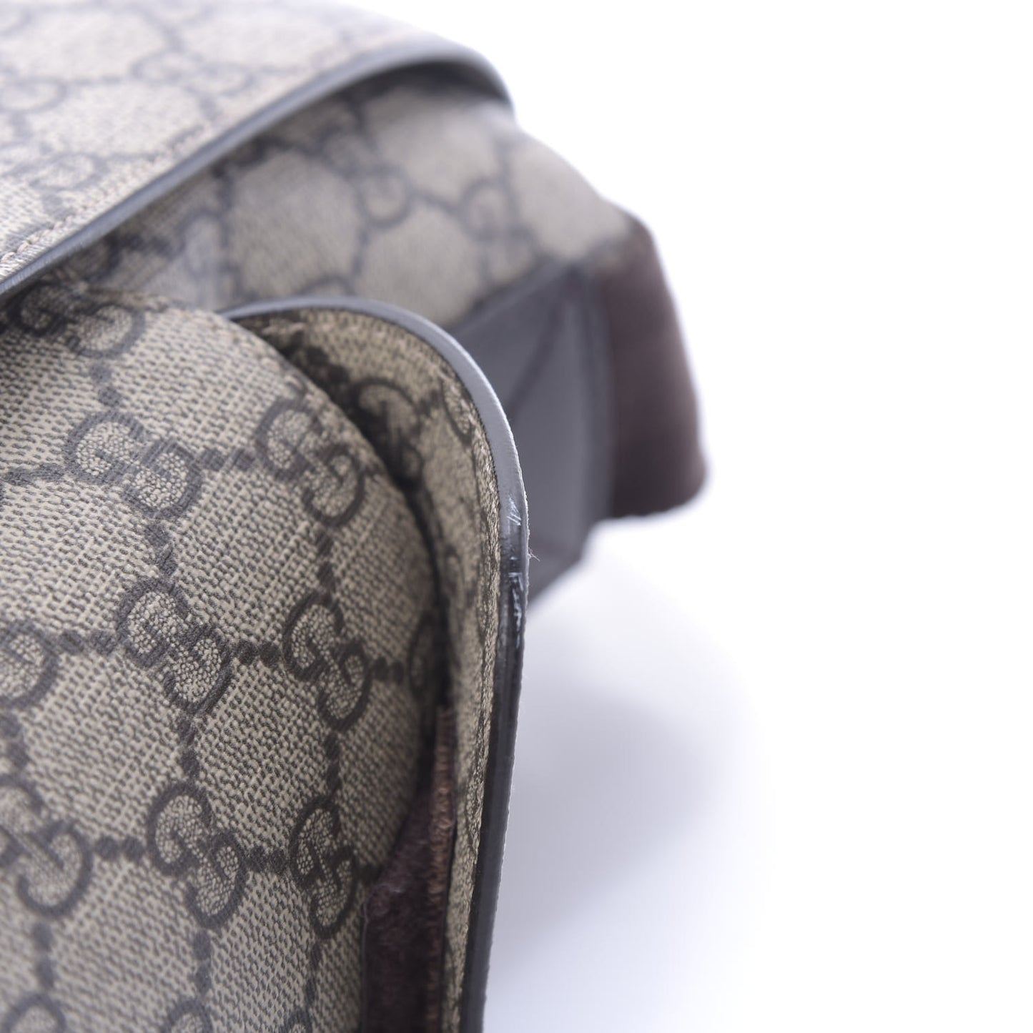 GG Plus Monogram Messenger Diaper Bag Dark Brown