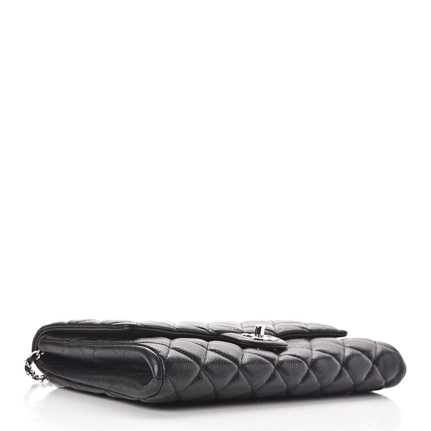 Chanel Caviar Quilted Clutch With Chain Flap Black 4 of 13