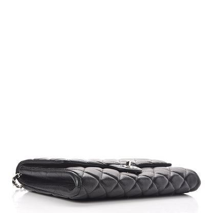 Chanel Caviar Quilted Clutch With Chain Flap Black 4 of 13