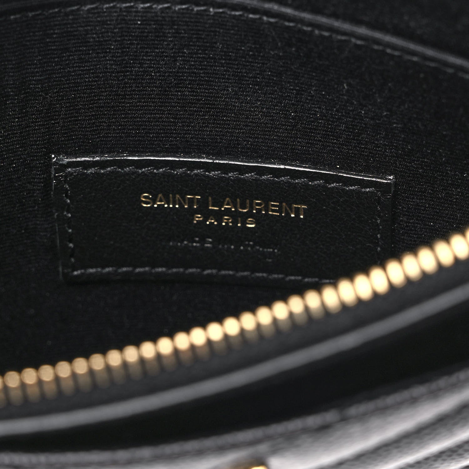 Saint Laurent Grain De Poudre Chevron Monogram Large Bill Pouch Black 6 of 9