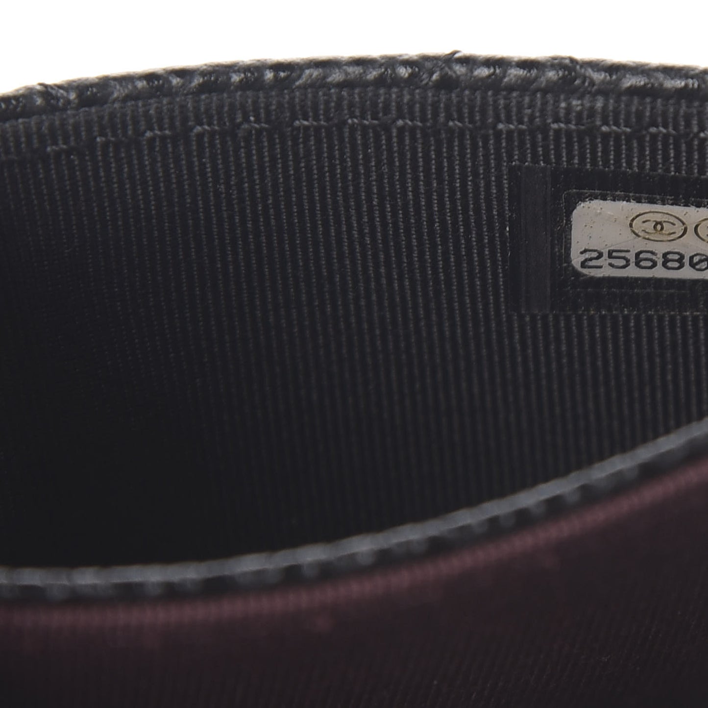 Caviar Quilted Flap Card Holder Black