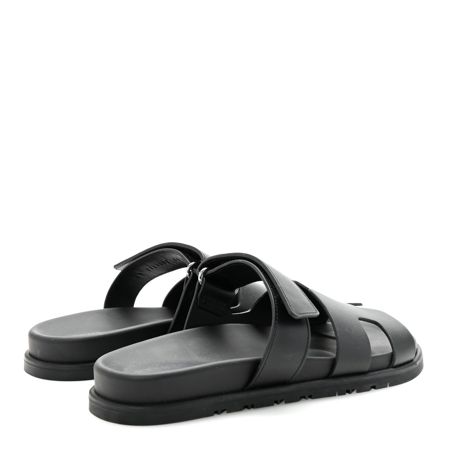 Hermes Calfskin Womens Chypre Sandals 39 Black 5 of 10