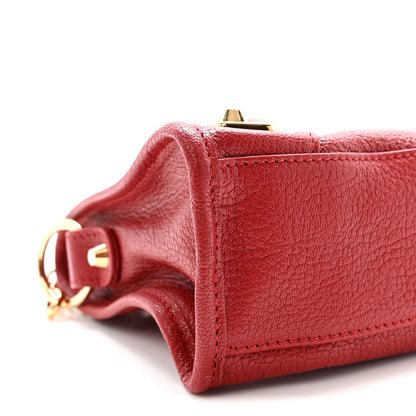 Balenciaga Chevre Gold Metallic Edge Hardware Mini City Rouge Groseille 10 of 11