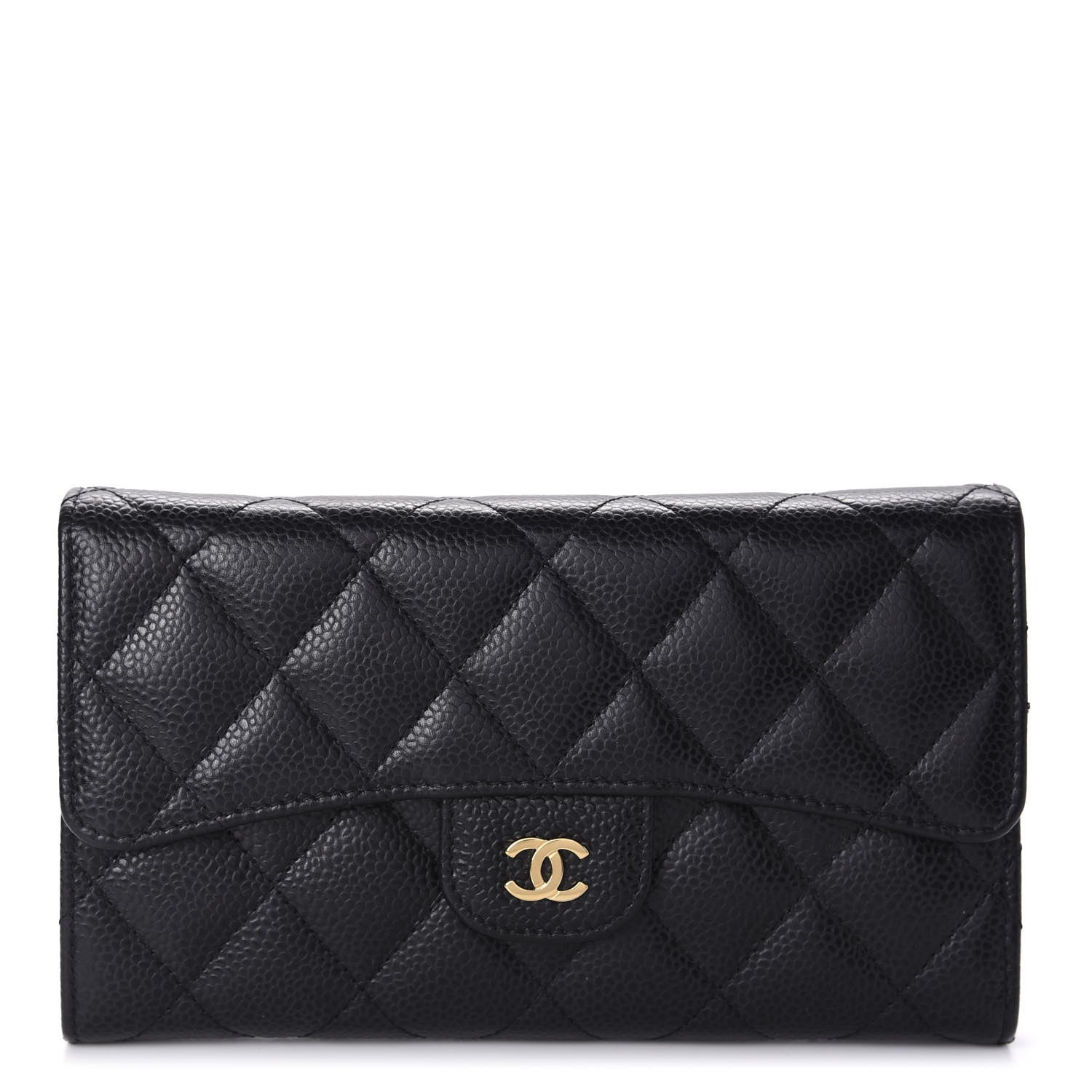 Chanel Caviar Quilted Large Flap Wallet Black 1 of 11