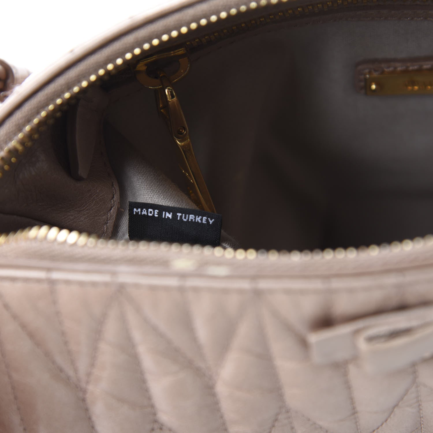 Miu Miu Nappa Matelasse Zip Shoulder Bag Cammeo 10 of 14