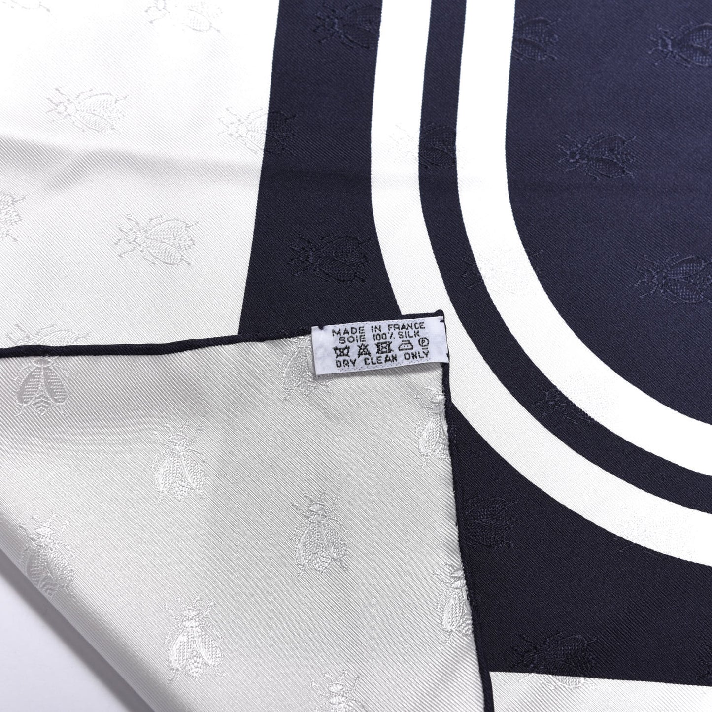 Silk Brides De Gala Quadri Tattoo Scarf 90 Marine White Bourgogne