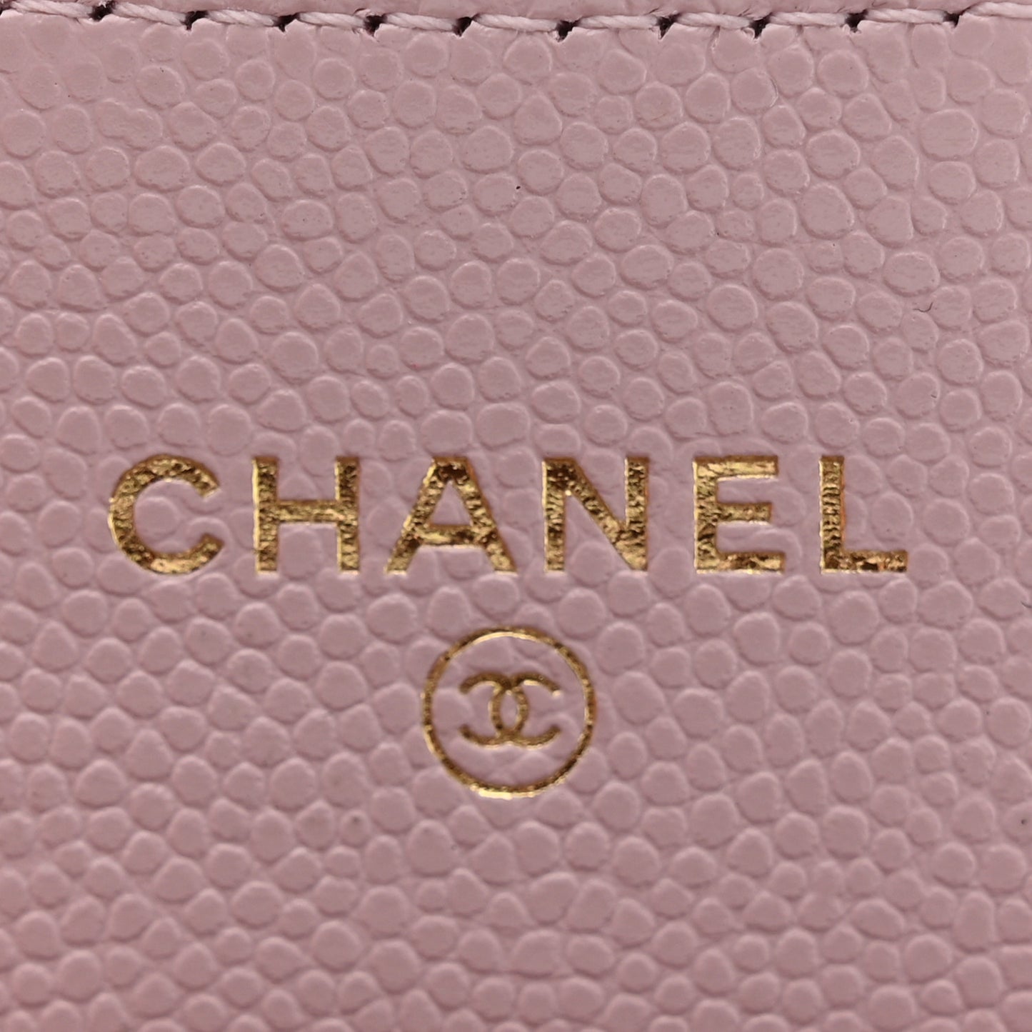 Caviar Quilted Flap Card Holder Wallet Light Pink