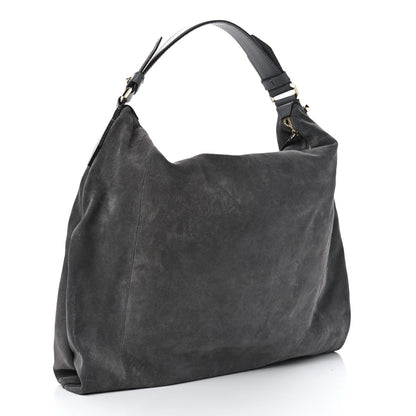 Jimmy Choo Calfskin Ana Hobo Shopping Tote Storm 3 of 11