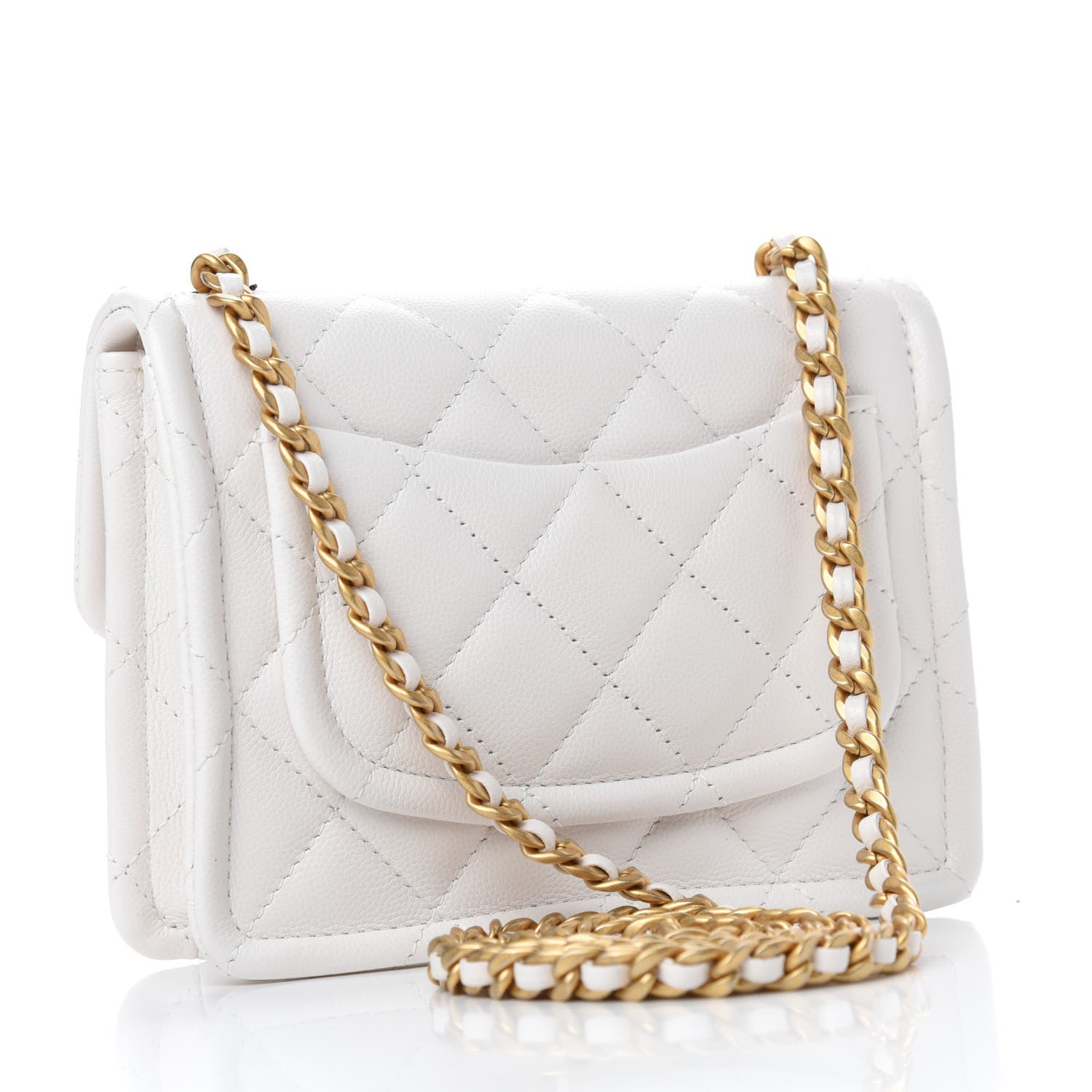 Chanel Caviar Quilted Mini Sweet Classic Flap White 3 of 11