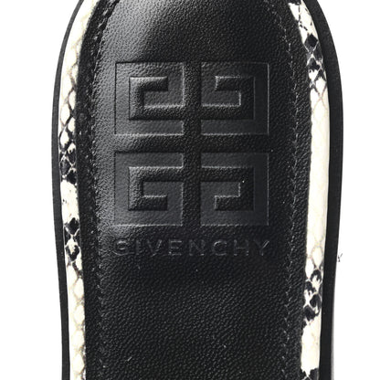 Givenchy Calfskin Snakeskin Print G Flat Sandals 37 Grey 7 of 8
