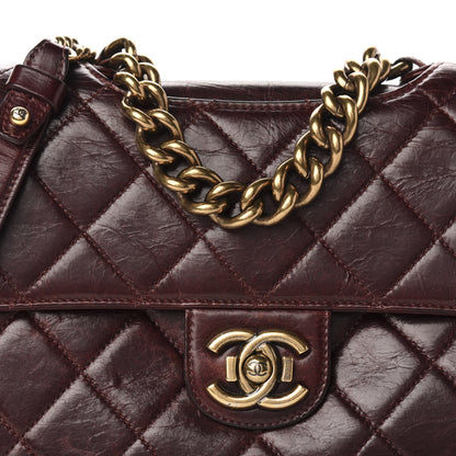 Chanel Calfskin Quilted Large Perfect Edge Flap Burgundy 10 of 10