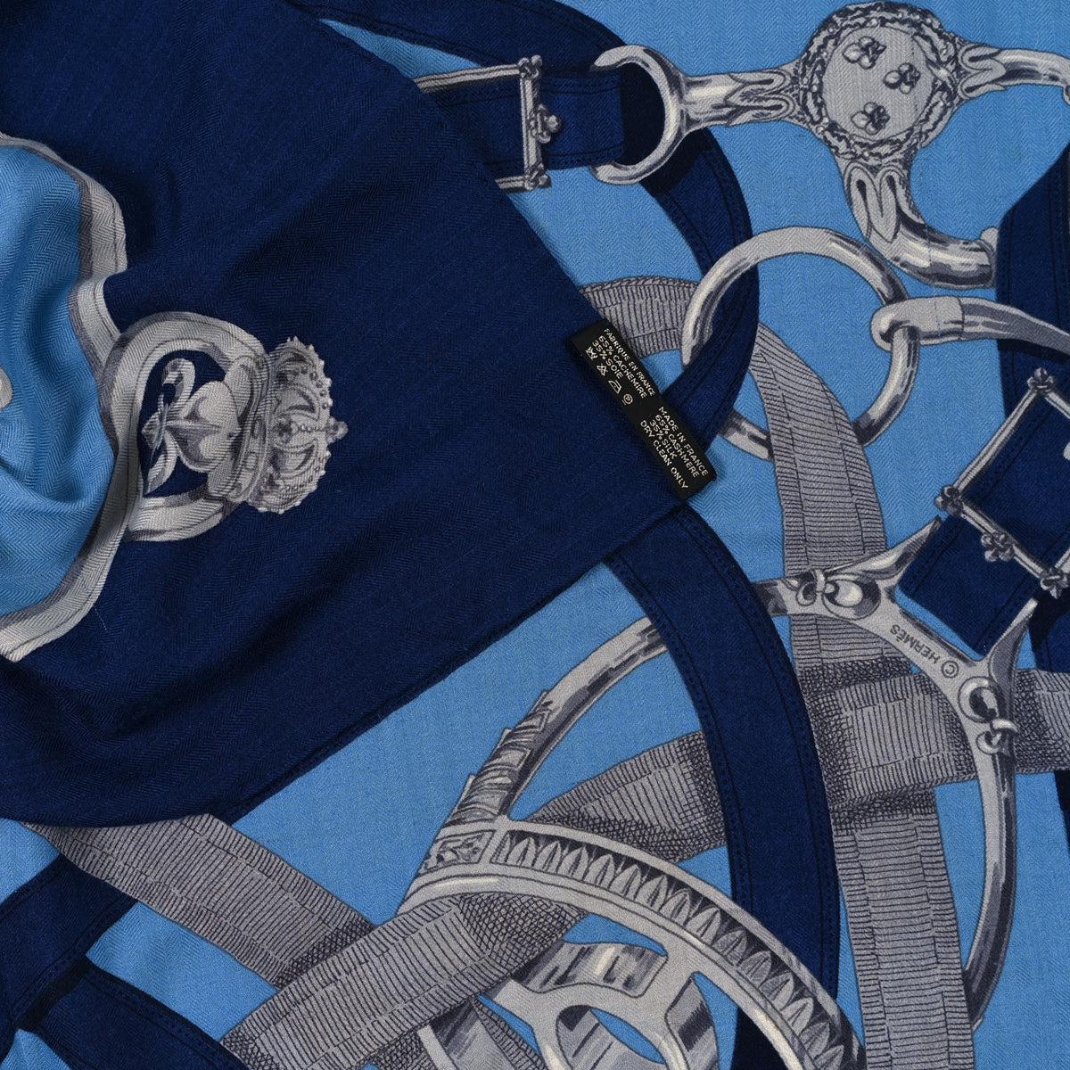 Hermes Cashmere Silk Cavalcadour Shawl 140 3 of 4