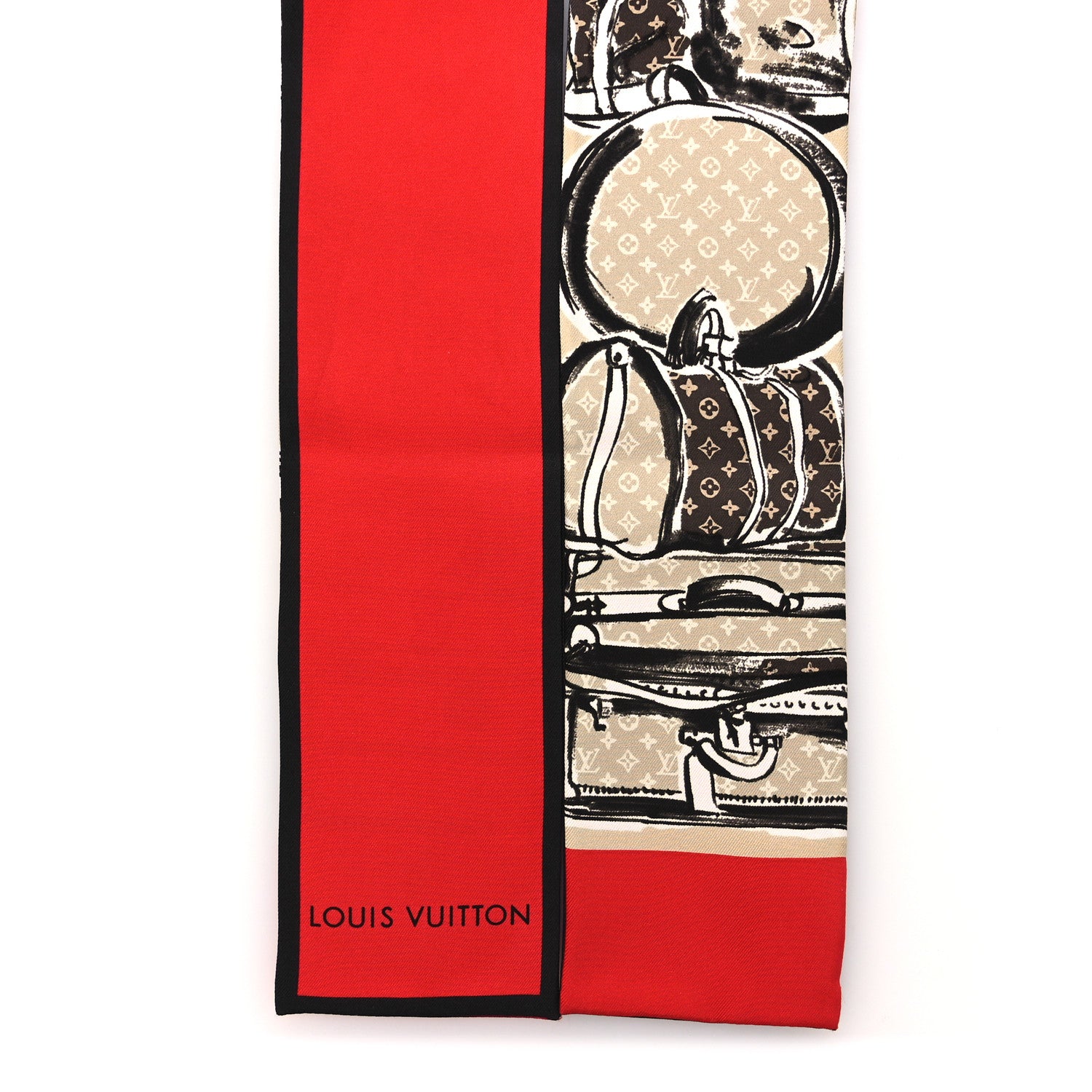 Louis Vuitton Silk Monogram Trunks Bandeau Brown 2 of 4