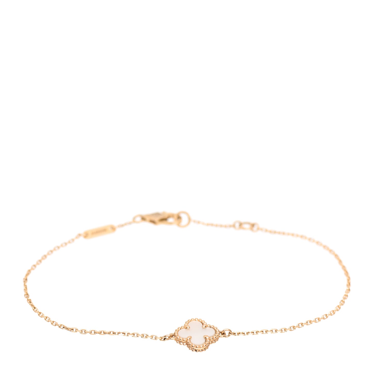 18K Yellow Gold Mother of Pearl Sweet Alhambra Bracelet