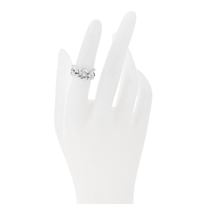 Damiani 18K White Gold Diamond Cluster Ring 50 5.5 2 of 5
