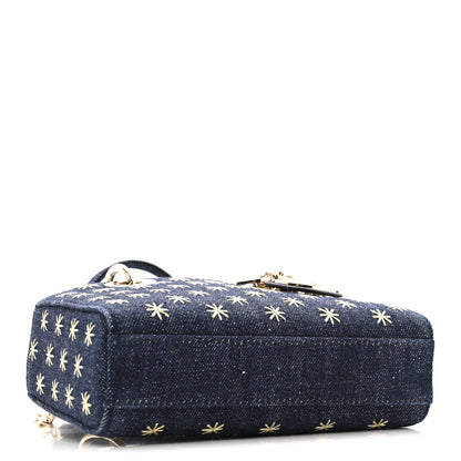Christian Dior Denim Embroidered Star Lady D-Joy Blue 4 of 11