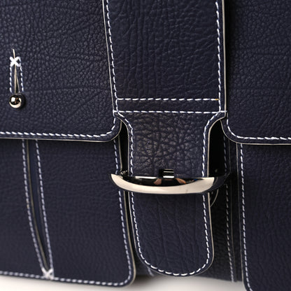 Delvaux Rodeo Calfskin MM Brillant Satchel Indigo White 11 of 11