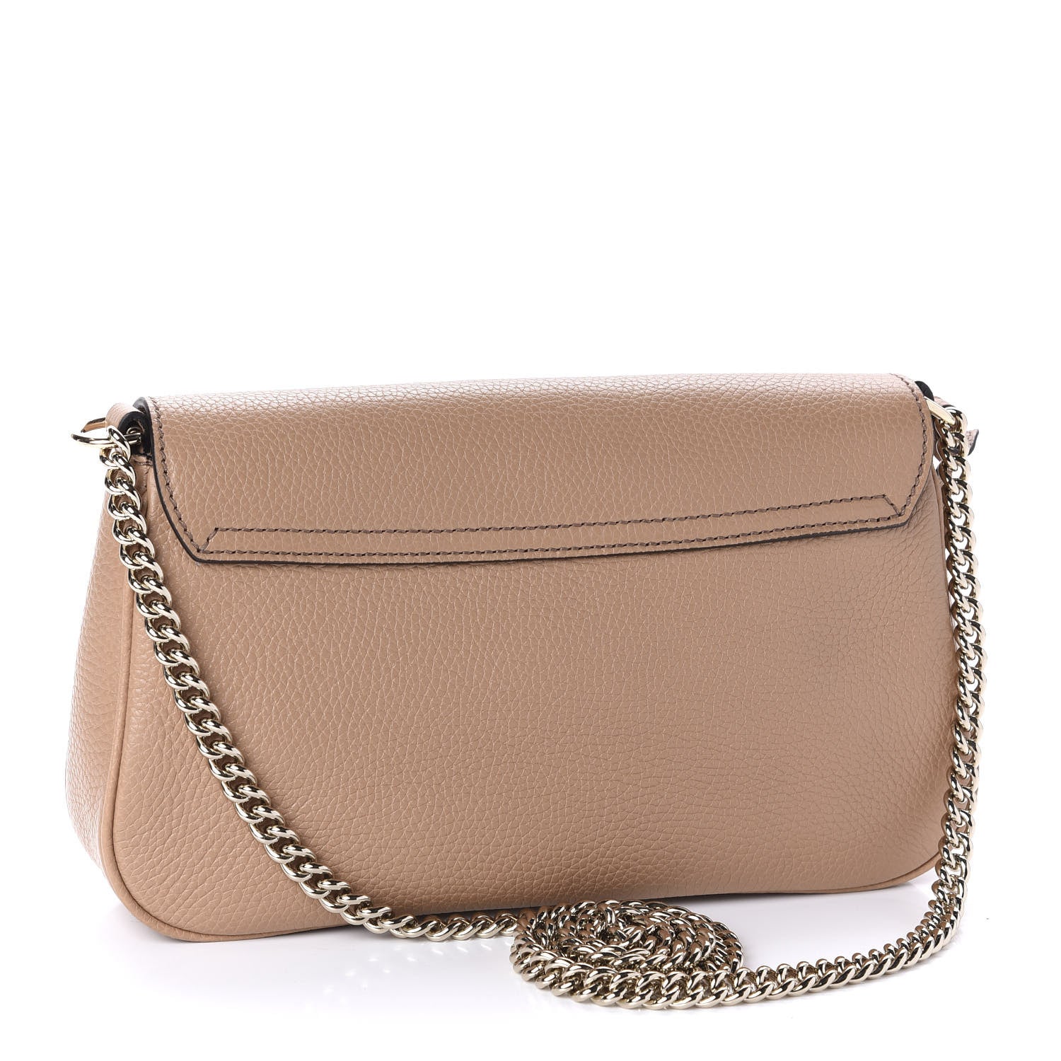 Gucci Pebbled Calfskin Medium Soho Flap Crossbody Camelia 4 of 11