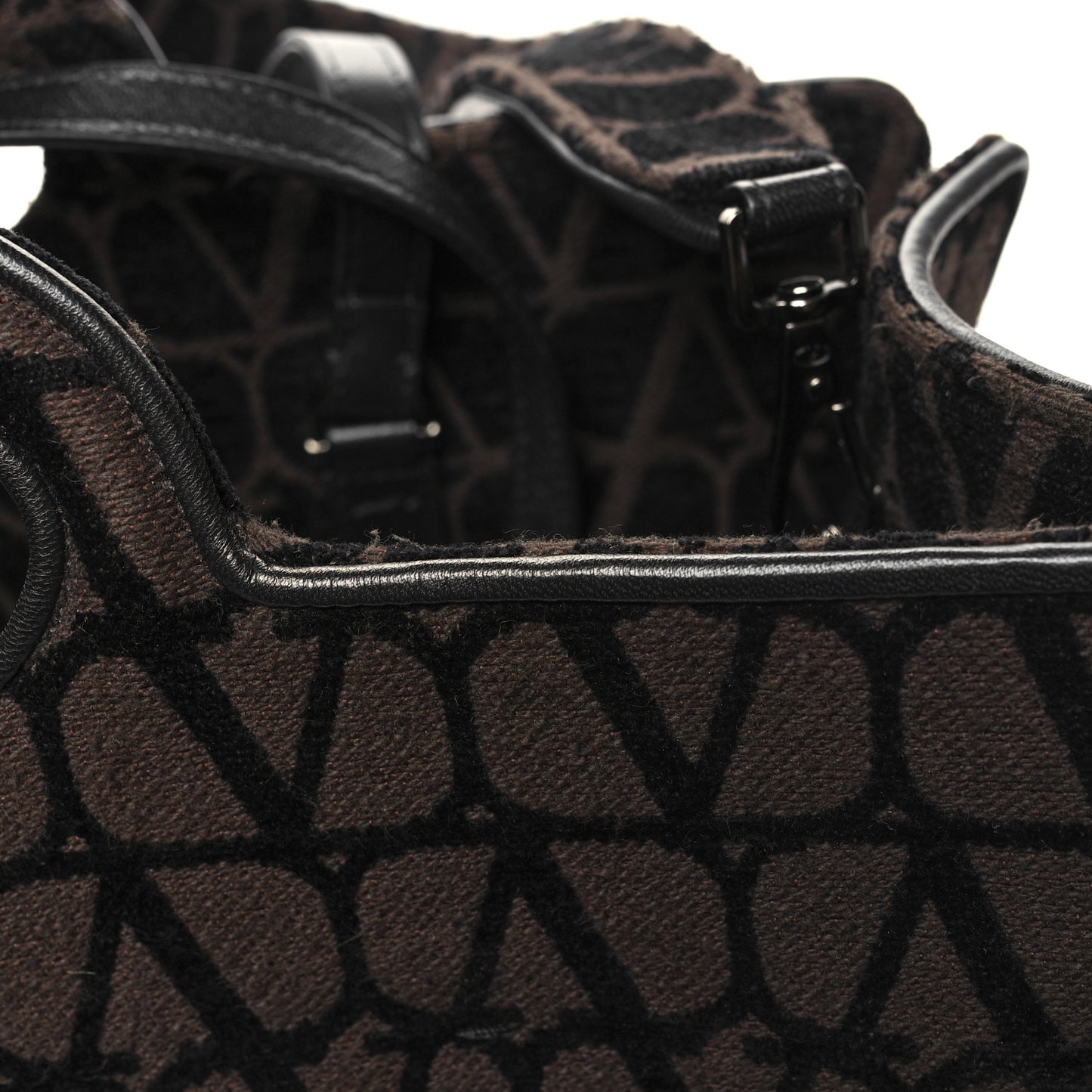 Toile Iconographe Goatskin Le Troisieme Shopping Bag Black Fondant