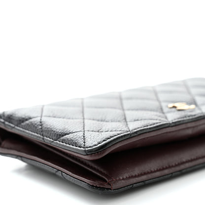Chanel Caviar Quilted Yen Wallet Black 9 of 12